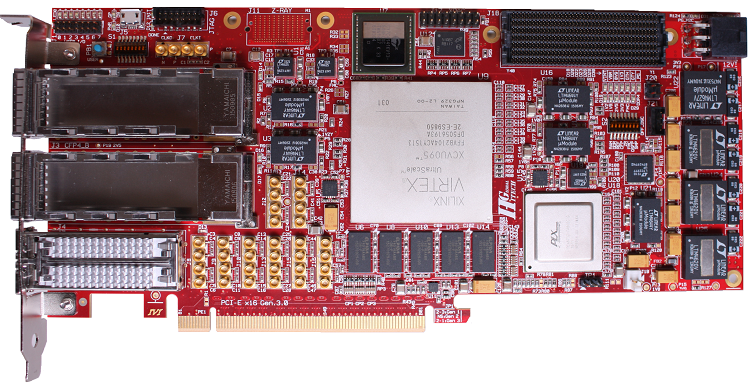 Virtex UltraScale 100Gig Networking card