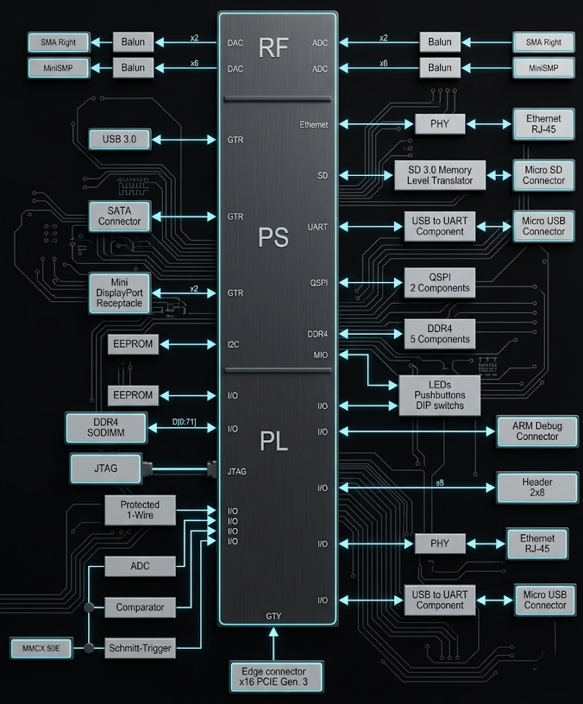 Amd Rfsoc AMD ZYNQ UltraScale+ RFSoC x16 PCIe platform