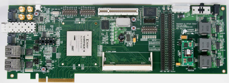 Xilinx Virtex 4 FX100 PCI Express, SATA, DDR 2 Board Xilinx Virtex 4 FX100 PCI Express, SATA, DDR 2 Board